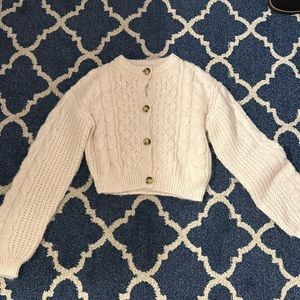 Zara button sweater so cute for winter or spring and summer!